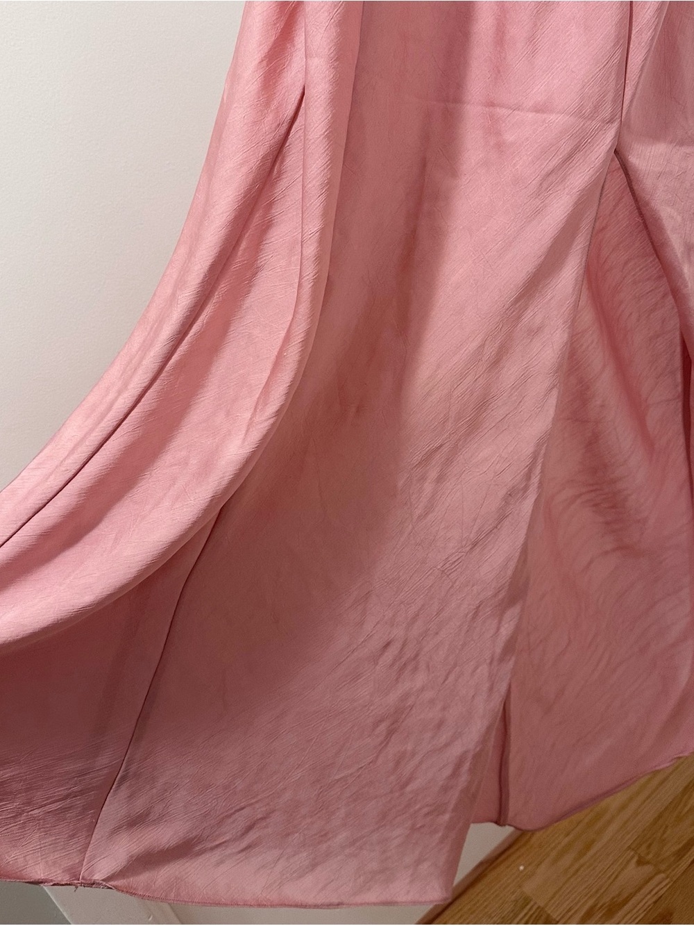 Vintage Victorias Secret Gold Label Pink Nightie Gown Maxi Slip Dress M Slit - Picture 7 of 10
